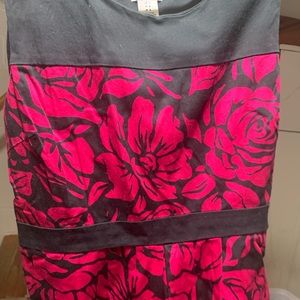 Black and pink maternity dress